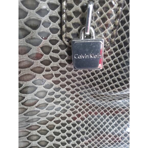 Gorgeous Calvin Klein leather snakeskin pattern satchel purse NWT - Picture 4 of 10